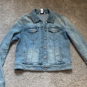 WHBM 6 Blue denim jacket stretch